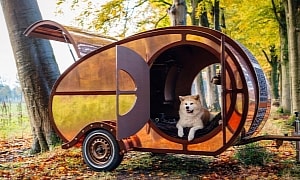 The Most Beautiful Teardrop Camper I've Seen Is Covered in Copper and Has Suicide Doors