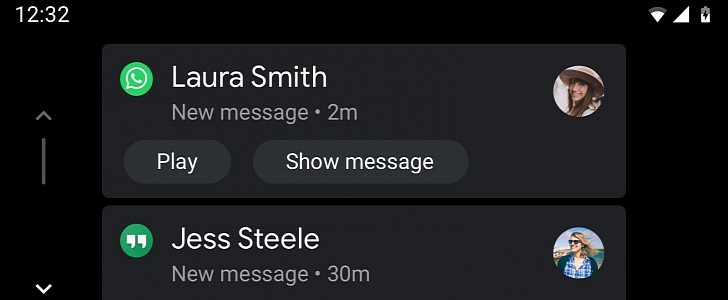 Notifications on Android Auto