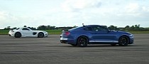 Mustang Shelby GT500 Takes On SLS AMG Black Series in a Majestic Sounding Race