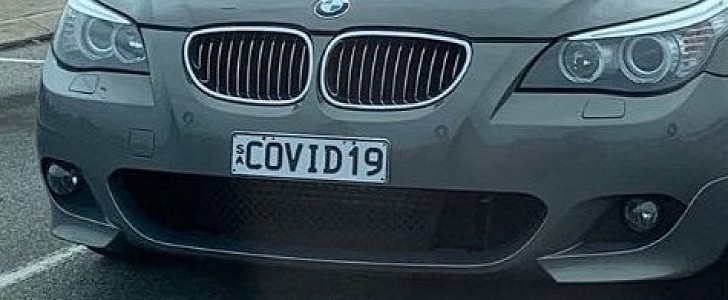 BMW 5-Series with ominous plate abandoned for months at Australian airport