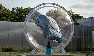 The New Peugeot 408 Is Turned Into a Rotating Piece of Art at the Louvre-Lens Museum