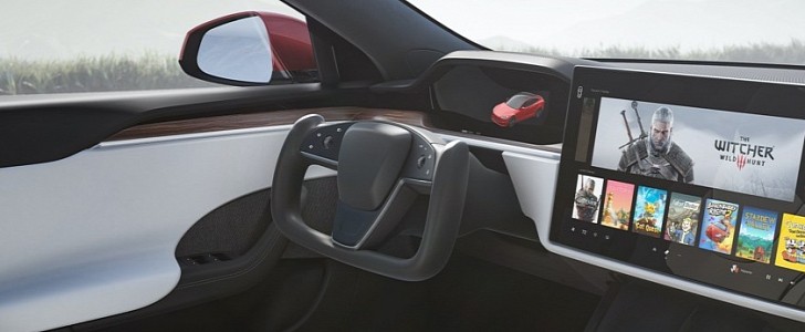 Tesla proposes a stalkless, yoke-like steering instead of the usual steering wheel