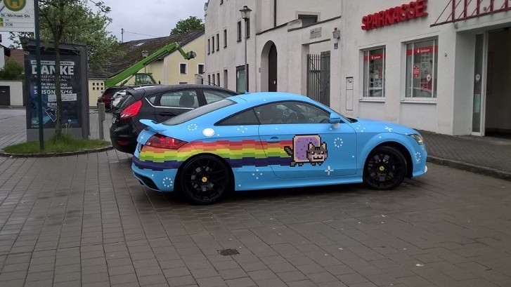 The Nyan Cat Is Alive; It’s Wrapped on an Audi TT in Germany 