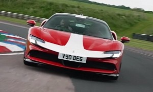 Former Stig Tries Out His First Hybrid Ferrari, Goes Flat-Out in an SF90