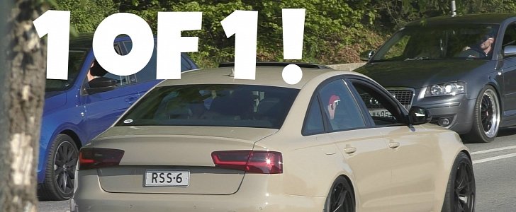The Only Audi C7 RS6 Sedan Is Painted in Mocha Latte and Sounds Fantastic
