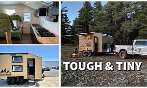 The Outpost Camping Trailer Packs Luxury Kitchen and Bathroom, Four Beds