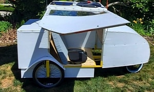 The Pedal Nomad Camper Is a Mini RV "With All the Comforts of Home"