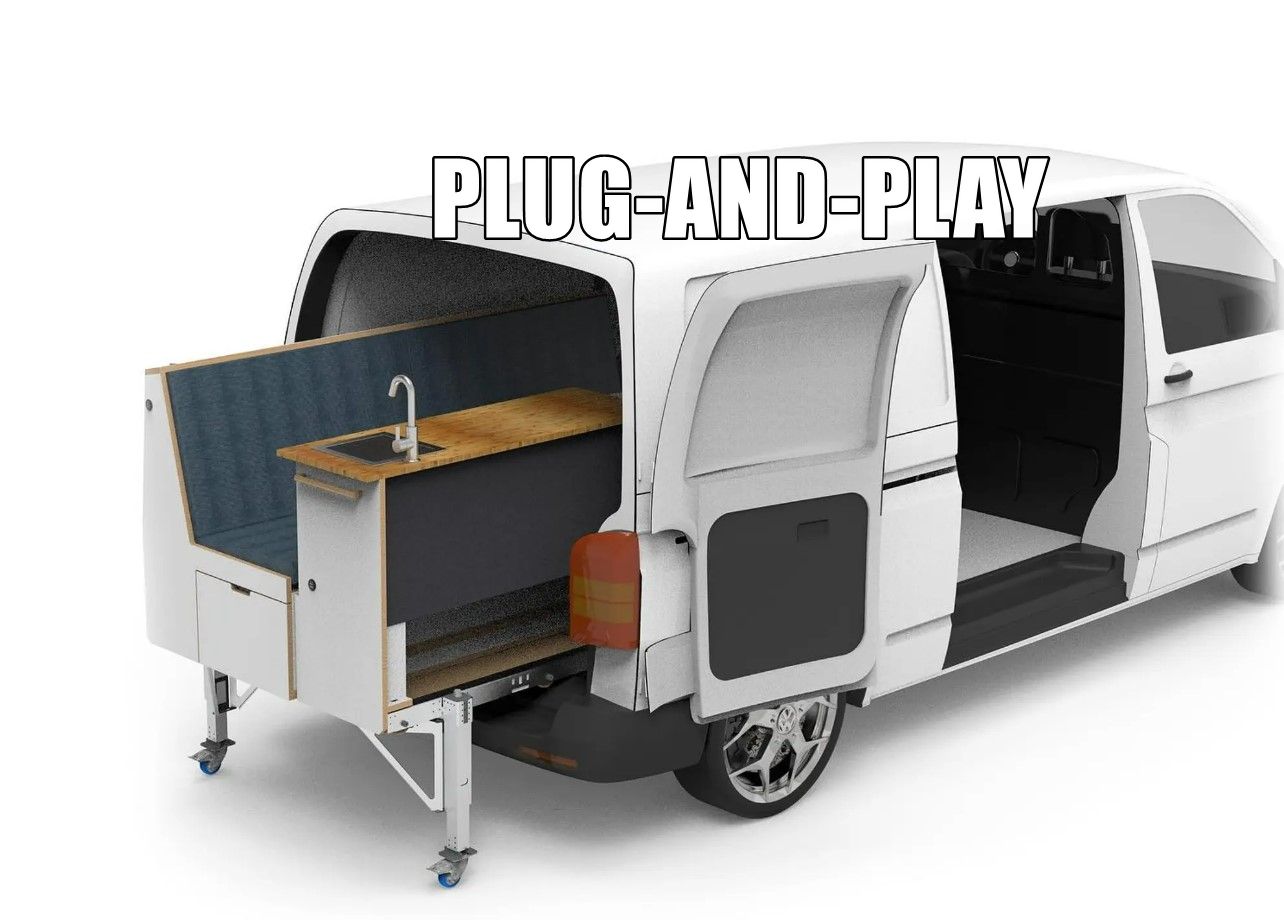 The PlugVan Small Module Turns Any Van Into a Mobile Home Almost Instantly  - autoevolution