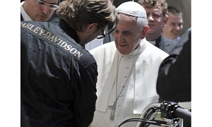 The Pope Gets 2 Harley-Davidson Bikes, Blesses Some 1400 More