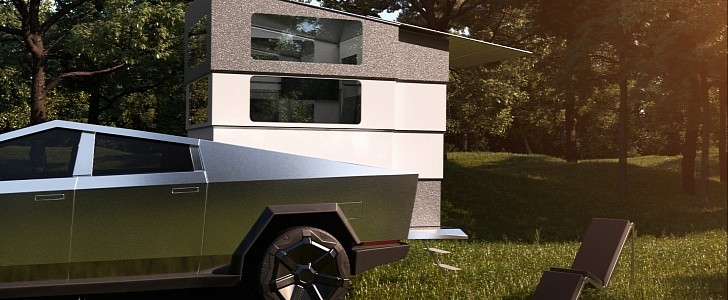 The CyberLandr is a pop-up overlander made specifically for the Tesla Cybertruck, and Elon Musk thinks it's "cool"