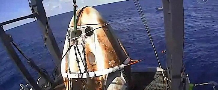 SpaceX Crew Dragon after the return from space