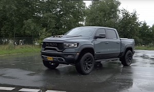 The Ram 1500 TRX Breaks Free on the German Autobahn, Totally Hates the Wet Road