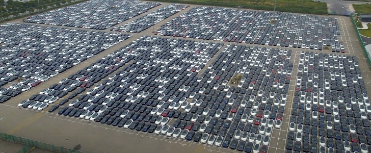 Thousands of Tesla cars spotted at Shanghai’s Luchao port