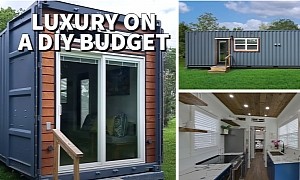 The Rising Sun Container Home Uses a Very Unique Layout to Offer Luxury Features