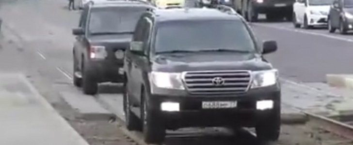 The Russians Have Perfected Driving SUVs on Tram Lines