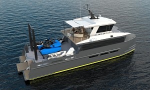 The ShadowLark Catamaran Is Built Around a Triton Submarine, Can Function as a Yacht
