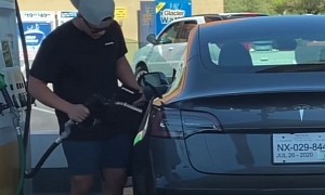 The Sight of Confused Drivers Trying to Pump Gas Into Teslas Never Gets Old