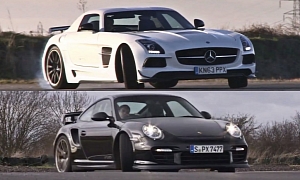 The SLS AMG Black Series Goes Against The Porsche 911 GT2 RS