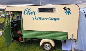 The Smallest Campervan on the Road – A British Modified Piaggio Ape Trike