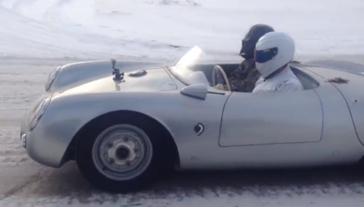 The Stig and Darth Vader Getting Coffee in a Porsche 550 Spyder?