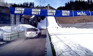 The Stig Races a Team of Norwegian Skiers in a Tuned MINI Countryman to Promote BBC