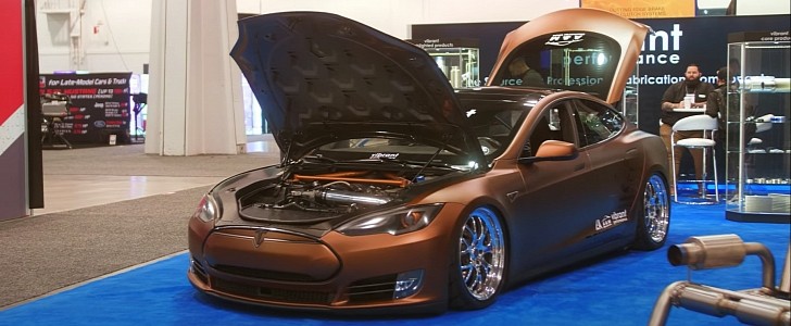 The Story of ICE-T, the World’s First Tesla With a Chevy V8 Under the Hood
