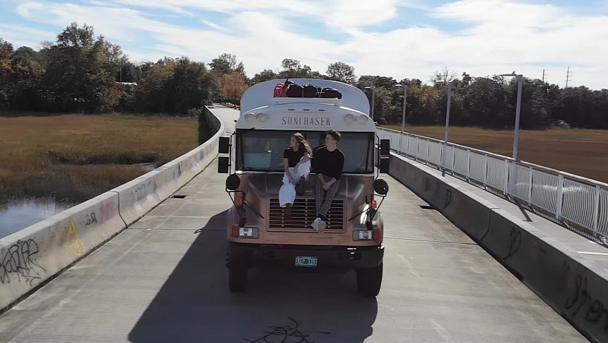 The "Sun Chaser" Bus Is a Cozy and Modern Apartment on Wheels With a Walk-In Shower