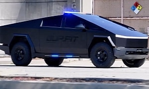 Tesla Cybertruck Becomes a Police Car, but Won't That Battery Empty Mid-Chase?