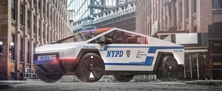 The Cybertruck would be perfect as an NYPD car