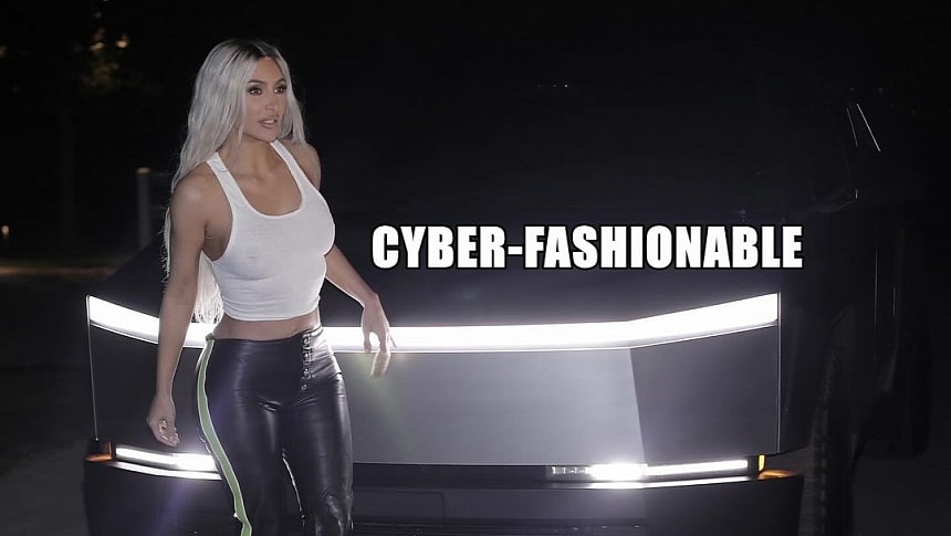 Kim Kardashian does a Cybertruck-centric photo shoot