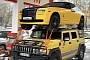 The Things Some People Do for Views: Hummer Caught Carrying a Rolls-Royce on Its Roof