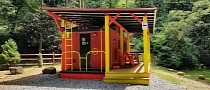 The Tiniest Glamping Caboose Is Actually a Retro Camper, Packs a Lot of Charm