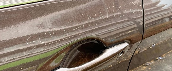 SUV Scratched by Anonymous Environmental Activists