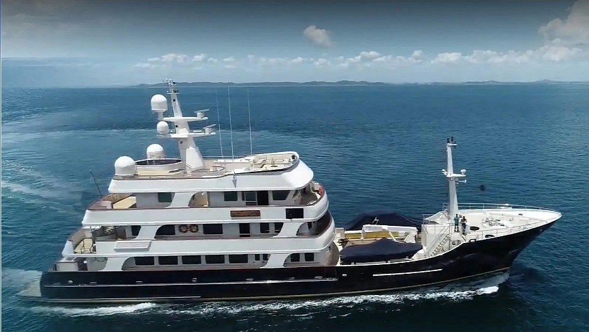 Big Aron is almost two-decades-old but still an impressive expedition yacht