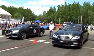 The Twin-Turbo Drag Race: Bentley Continental GT V8 vs S65 AMG