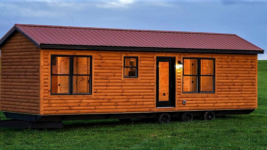 The Firefly is a two-bedroom cabin-style home on wheels