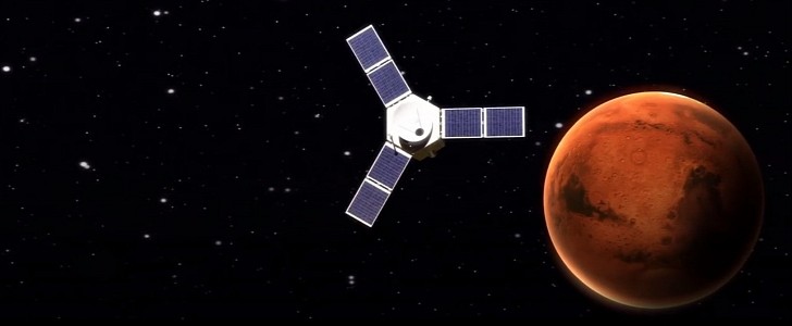 Illustration of UAE's Mars probe