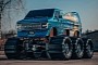 “Vantastique” Retcons the Chevrolet Surf Van as a Paddle-Tire 6x6 Monster Truck