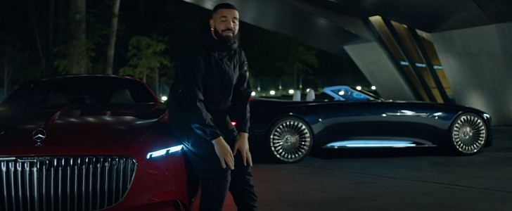 The Vision Mercedes-Maybach 6 Cabriolet makes music video debut, steals Drake's thunder
