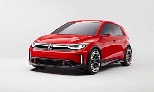 The VW GTI Strikes Back: An ID. 2 With 20-Inch Wheels, AR Cockpit, and Jacked-Up Looks