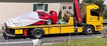 The Walk of Shame: Ferrari F40 Gets Its Face Covered Up After Crashing at Hill Climb Event