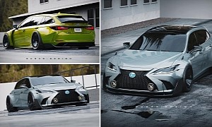 The Widebody Lexus ES Wagon Fears No BMW M5 Touring, at Least in Imagination Land