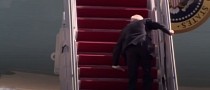 The Wind Knocks Down President Biden 3 Times in 3 Seconds on Air Force One Steps