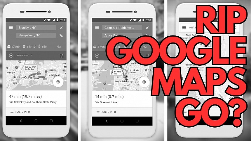 Google Maps Go hasn't received an update in over 10 months