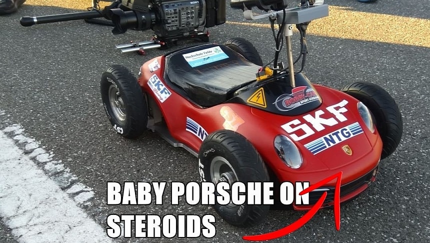 The E-Bobby-Car is a modified Baby Porsche capable of world-record speeds