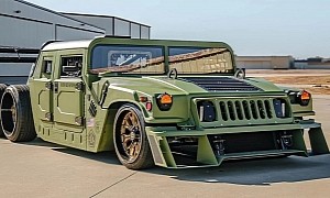 The 'World's First 6x6' Humvee Has a Hellcat V8 Under the Hood and an Aircraft Wing!