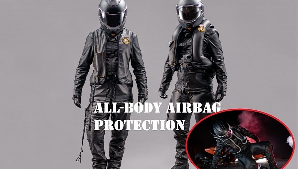 The Airbag Outfit offers full-body crash protection for motorcyclists
