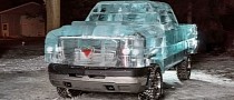 The World’s First Drivable Truck Made of Ice, a Chevrolet Silverado 2500 HD