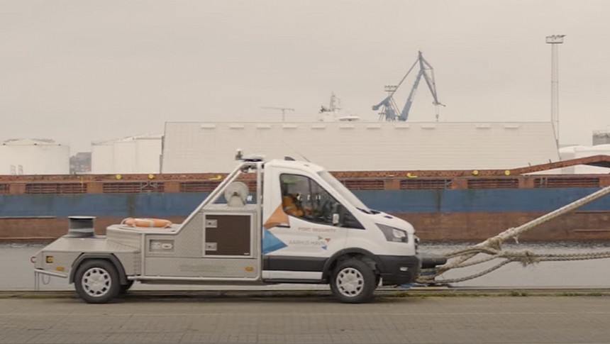Ford E-Transit at the Port of Aarhus