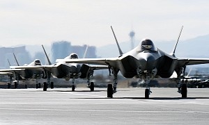 There Is Lightning on the Ground as F-35s Do an Elephant Walk